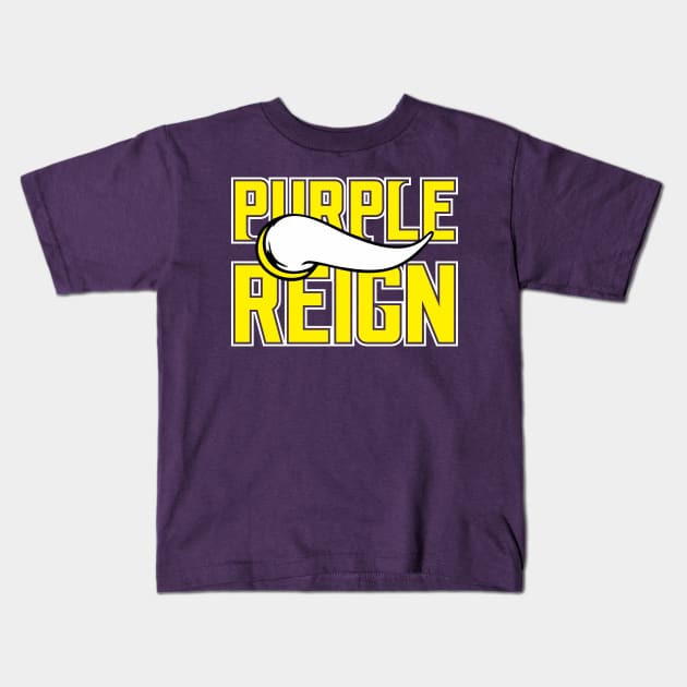 Viking Purple Reign Kids T-Shirt by ilovemubs